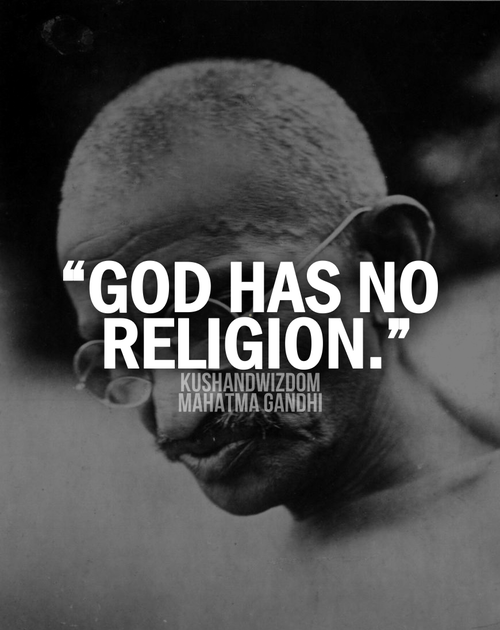 Religion may just be a “Thought” – God has no Religion